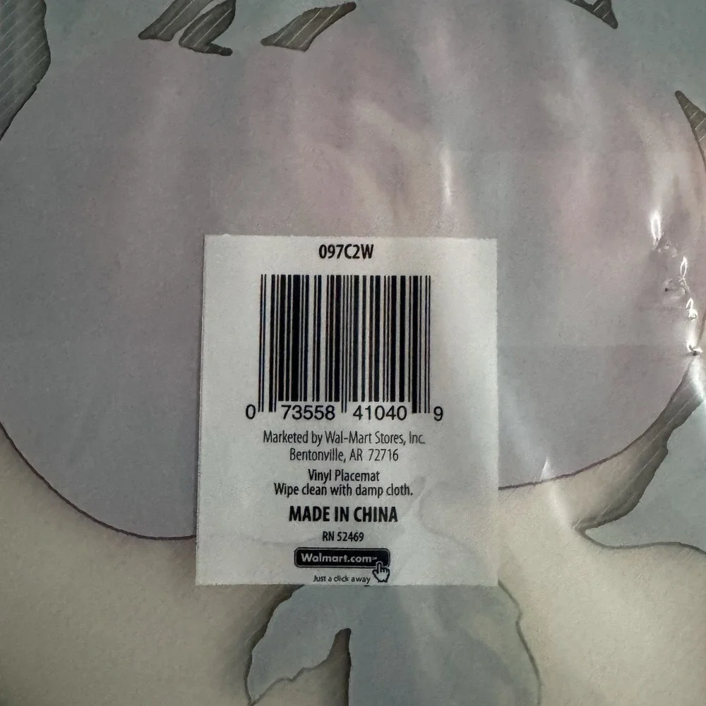 Vintage Apple Placemats Set of 2 Clear Plastic Y2K‎ Aesthetic Kitchen Decor